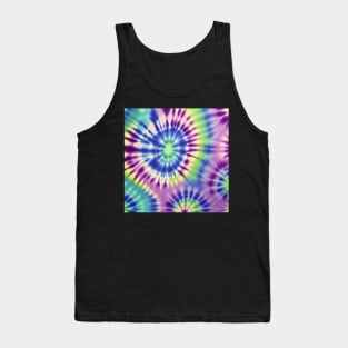 AI tie dye, purple and blue Tank Top